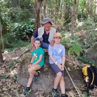 Kids hiking 